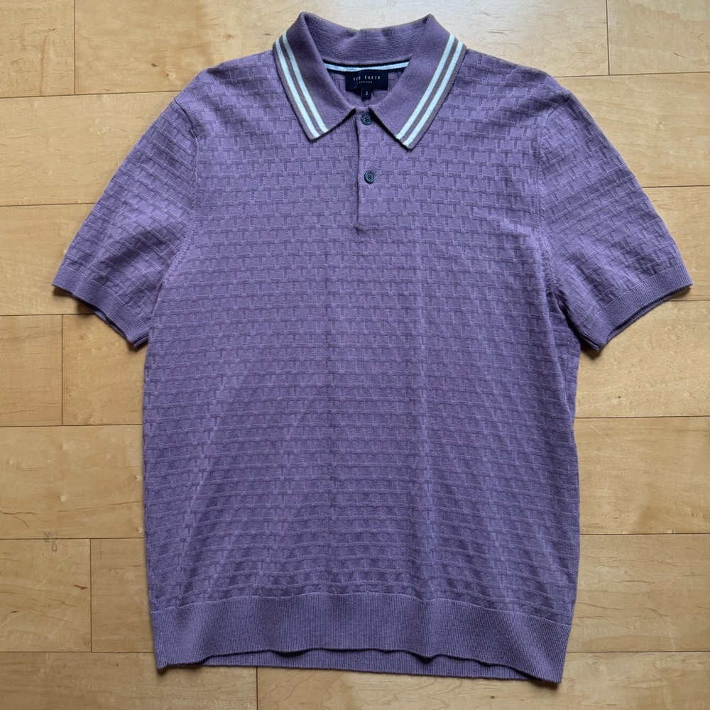 ted baker textured polo shirt